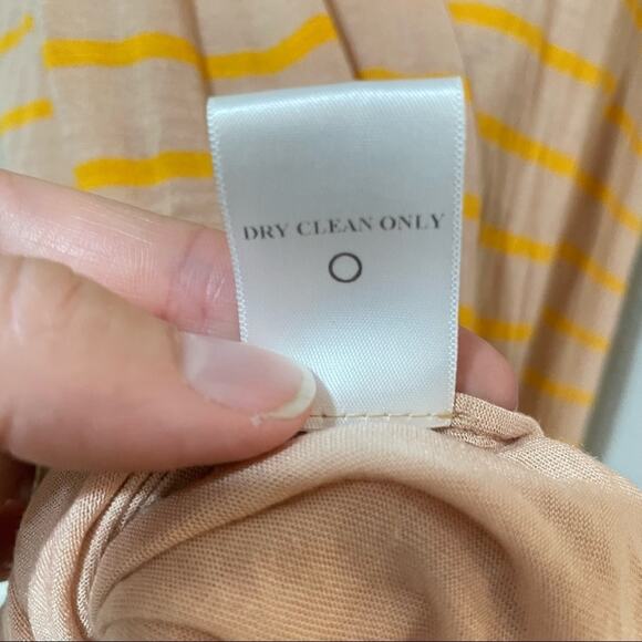 ALC Orange Striped Tee Shirt Dress Womens S Short Sleeve Casual Beachy Quiet Lux - Picture 8 of 11